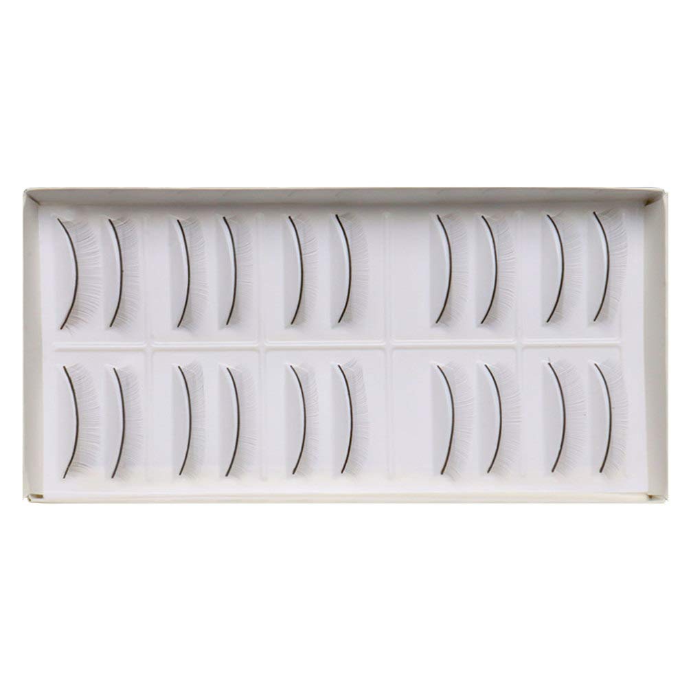 Lurrose 10 Pairs Grafting Practice Eyelashes Hair Eyelashes False Eyelashes Natural Eyelash Extension Supplies Practice False Eyelashes Model Kits Training Set Imitation Magnetic 3d