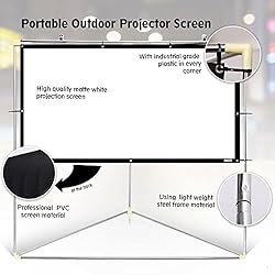 Pyle 100" Outdoor Portable Matt White Theater TV