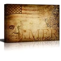 Canvas Wall Art Flag Day Theme Canvas Prints Home Artwork Decoration for Living Room Bedroom - 12x18 inches