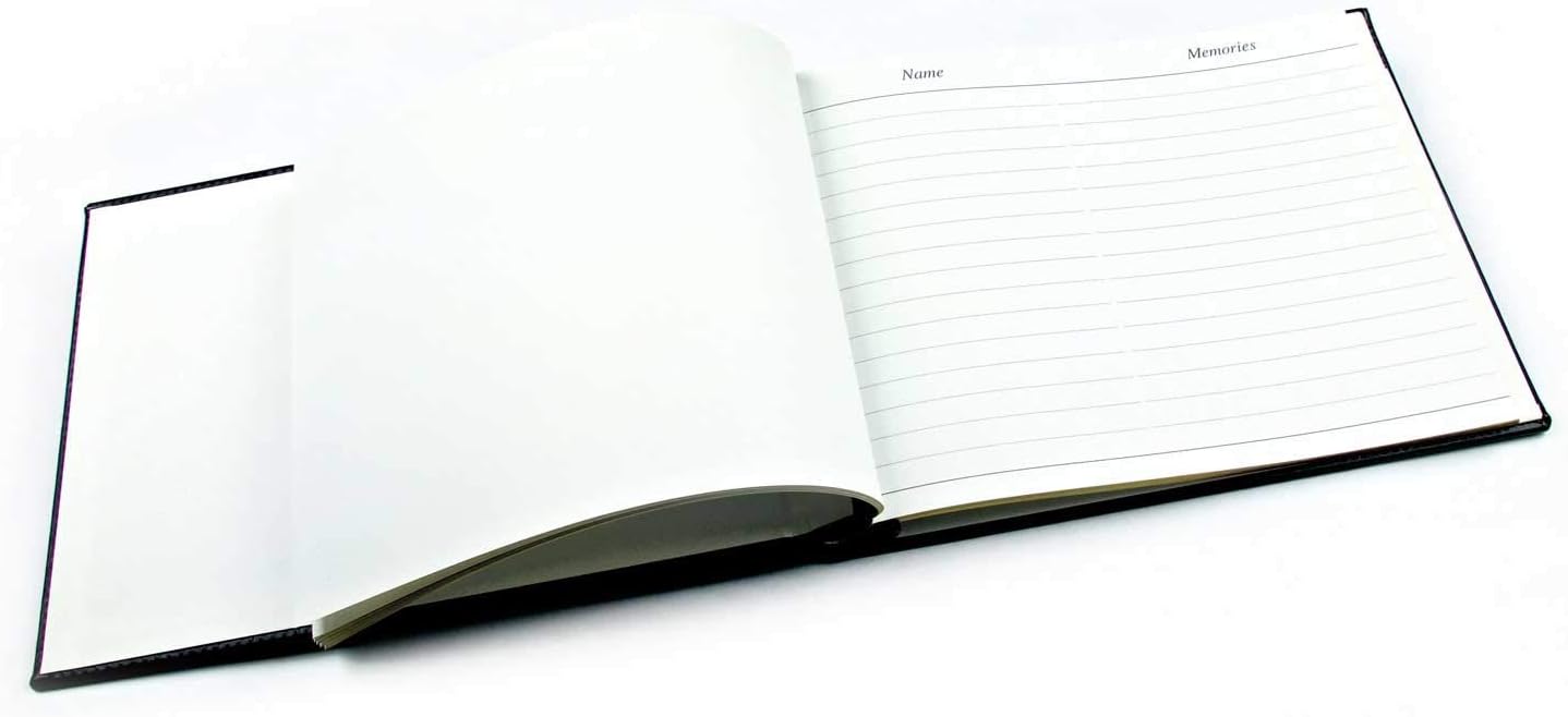 in Loving Memory Condolence Book, 50 Loose Leaf Pages with Gold Gilt Edges & Storage Box - Image 5