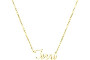 Awegift Personalized Name Necklace 18K Gold Plated New Mom Bridesmaid Gift Jewelry for Women