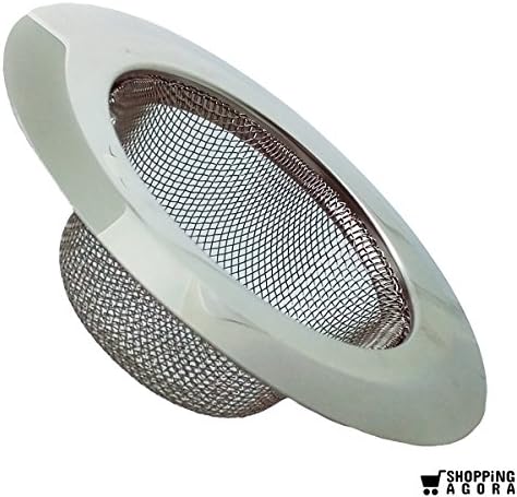 2PCS Stainless Steel Kitchen Sink Strainer - Trap waste Sink Drain Prevent Clogging - Wide Rim 4.5" Diameter by Shopping Agora