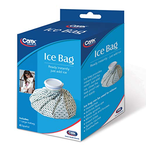 Carex Ice Bag - Ice Pack Bag - Reusable Ice Bag For Injuries, Headaches, Muscle Pain, Strains