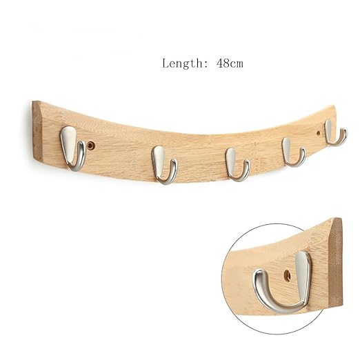 Perchero Para Bolsas WADY Ganchos De Madera Para Abrigos, Wall