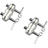Gchee Double Ended Conical Coupler 2-Pack, Fits F34/F33 50mm Truss Pipe | Aluminum| with Clips Pin DJ Stage Truss Clamp Trusses Parts