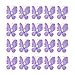 50pcs Wired Mesh Stocking Glitter Butterflies (Purple)