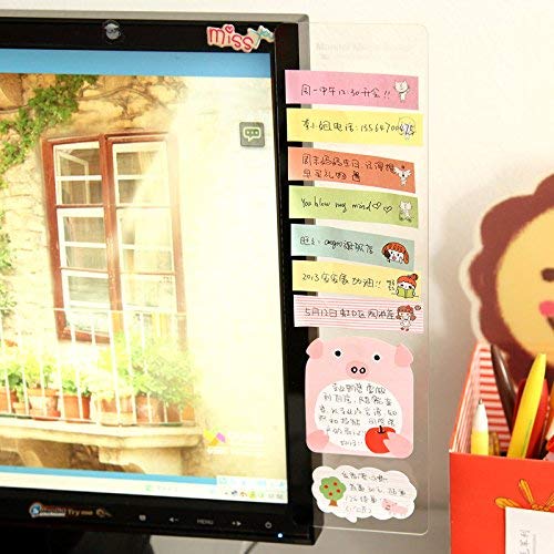 Goblin's Treasures Excelity Concise Monitor Message Board/Computer Monitors Side Panel/Notes Memo Board Message for Monitors,1Set (Left & Right) (Universal)