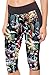 COCOLEGGINGS Womens 3D Digital Print Gym Athletic Workout Capri Leggings Tights