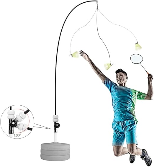 GMtes Badminton Trainer, Solo Equipment Practice Training Aid Serve