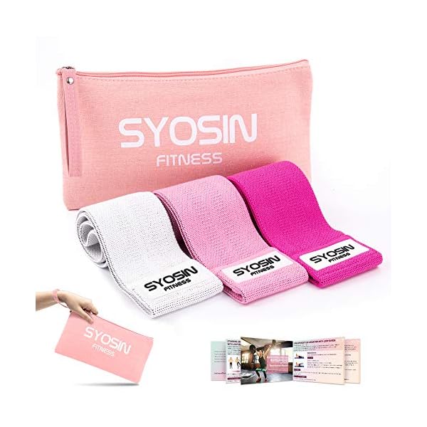 SYOSIN-Resistance-Bands-Non-Slip-Exercise-Loop-Bands-for-Hips-and-Glutes-3-Resistance-Levels-for-Butt-Legs-and-Whole-Body-Work-Out-Durable-Strong-Fitness-Bands-for-Pilates-Yoga-and-Body-Building SYOSIN Resistance Bands, Non-Slip Exercise Loop Bands for Hips and Glutes 3 Resistance Levels for Butt, Legs and Whole Body Work Out, Durable Strong Fitness Bands for Pilates, Yoga and Body Building