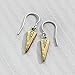 Silpada 'on Point' Triangular Drop Earrings with 5/8 ct Cubic Zirconia in Sterling Silver & Brass