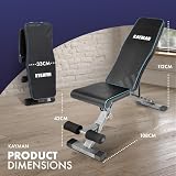 Kayman Adjustable Weight Bench 6 Back 4 Seat 3 Leg Levels Foldable Gym view 2