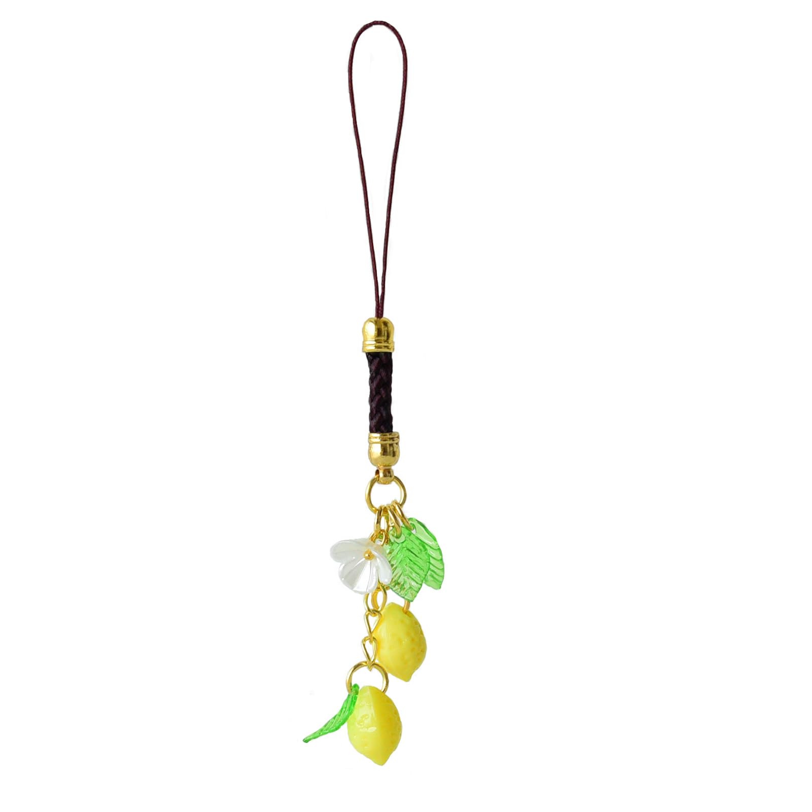 THSOGO Cute Fruit Lemon Phone Charm Delicate Aesthetic Charm For Phone Bag Keychain Airpods Camera Pendants Decor