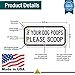 Funny No Dog Poop Sign, Scoop Your Poop Sign, 3M Engineer Grade Prismatic .080 Reflective Outdoor Aluminum, 6