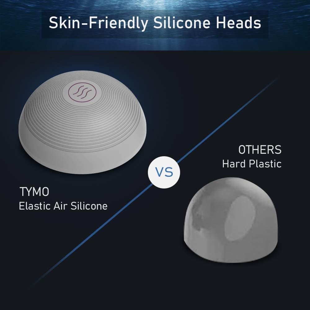 TYMO WHITE WHALE Handheld Massager - Heat Therapy Massager with Silicone Nodes for Comfortable use, Powerful (3600 RPM) Deep Tissue Percussion for Pain Relief, Cover 90% Body Massage: Health & Personal Care