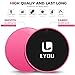 LYOU Exercise Sliders, Multi-Function Core Sliders: Dual Sided Exercise Disc for Enhancing Coordination of Whole Body, Perfect for Use on Carpet or Hard Floors (Pink)