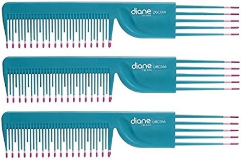 Diane Fromm Mebco Flipside Comb Plastic Teeth Turquoise 3 Pieces DBC066