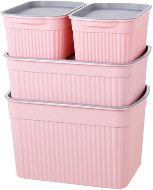 Amazon 家庭用プラモデル収納ボックスリビングルームデスクトップスナック破片ストレージボックス赤ちゃん服おもちゃ収納ボックス4パック A 収納ケース ボックス オンライン通販