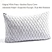 Adjustable Hypoallergenic Shredded Memory Foam Pillow, Xixi Home White Original Memory Foam Stuffed Pillow with Dust Mite Resistant Bamboo Cover, Neck and Shoulder Pain Relief (Queen)