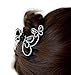 Skyvan Women Elegant Butterfly Flying Rhinestone Crystal Hair Claw Clips Rhinestone Barrettes Hair Accessories Side-knotted Clip