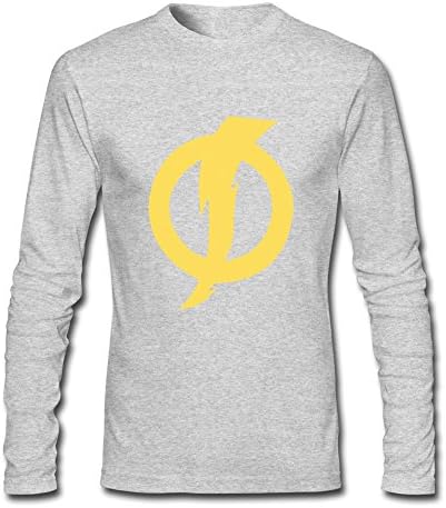 Male Static Shock Logo Custom Regular Size XL Color HeatherGray Long Sleeve T-Shirt By Mjensen
