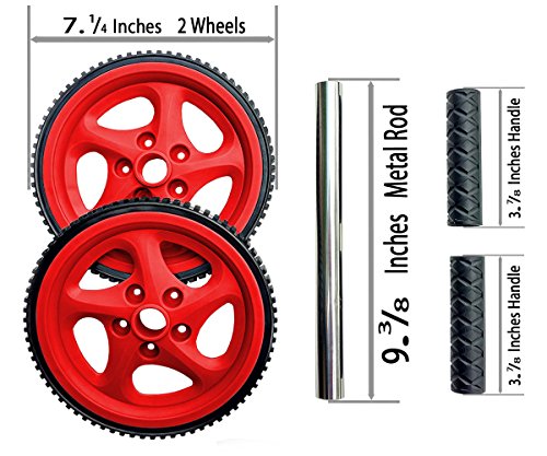 Wacces AB Power Wheel Roller - Exercise Equipment for Your Home Gym (Red.) - Thumbnail 4