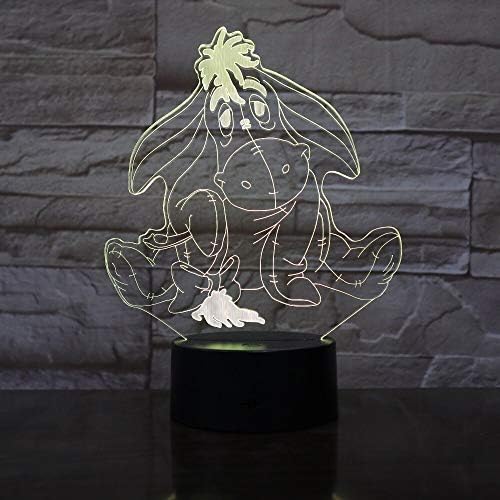 wanmeidp Winnie the Pooh bear friend cute cartoon 3D LED night light 7 color change table lamp home decoration holiday kids holiday decoration gift