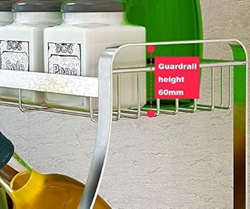 HAIXING Gewürzregal, Edelstahl-flaschenregal 3-stufig, An Der Wand