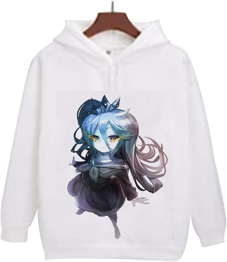 QIAOTT No Game No Life Anime Pullover,3D Print Fleece Cosplay Hoodies Sweatshirt for Anime Fans