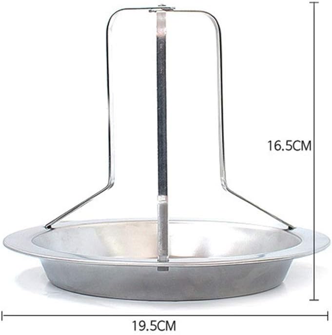 review JJZXPJ Holder Tray BBQ Rack Chicken Roaster Holder Roasted Chicken Plate for Outdoor Camping Stainless Steel Chicken Roaster Rack