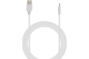 PDEEY Charger Cord Replacement for Aquasonic Icon Rechargeable Toothbrush, Bitvae Electric Toothrush D2/S2, C2 Water Flosser, USB DC Charging Cable 5 FT, White