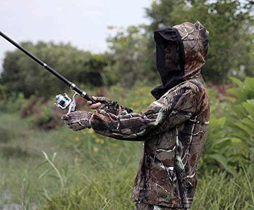 ALLIWEI Dünner Tarnanzug des Sommers, bionischer Jagdanzug passt Stoff atmungsaktiver Moskito-Fischen-Jagdfeld… – Bild 3