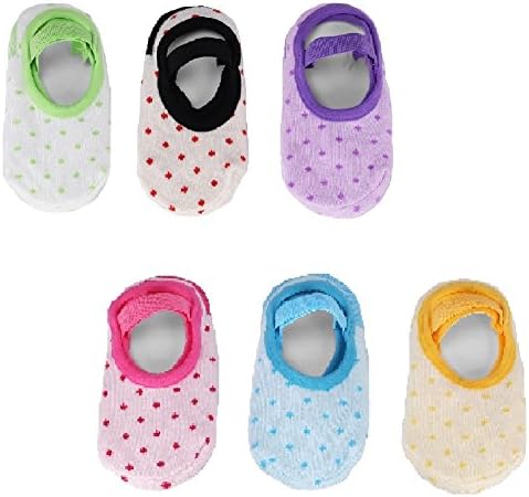 6 Pairs Baby anti-slip Foot Socks and different color baby socks for 8 - 36 Months Infants and Toddlers