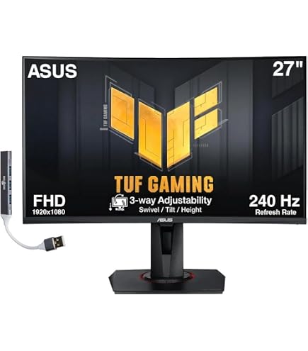 Amazon.com: ASUS TUF Gaming VG27VQ 27” Curved Monitor, 1080P Full