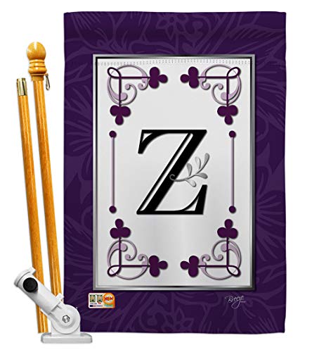 Breeze Decor HS130026-BO Classic Z Initial Interests Simply Beauty Decorative V…