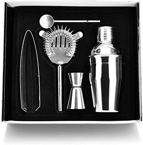 Hancoc Cocktail Shake Cocktailherstellung Set, Premium Home Bartending und Cocktail Set mit Kasten 5 Stück Home Mixology…
