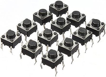 ILS - 100 pieces Mini Micro Momentary Tactile Tact Switch Push Button DIP P4 Normally Open