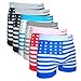 Crazy Cool Nylon Stretchable Seamless Mens Boxer Briefs Underwear 6-Pack (Medium/Large, American Flag-6Pack)