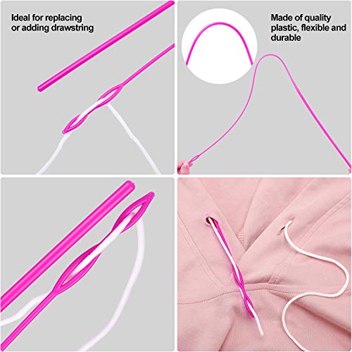 28 Pieces Drawstring Threader Set, Flexible Drawstring Threader, Metal