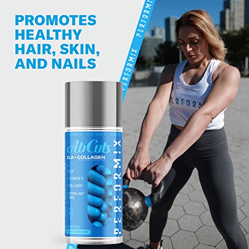 PERFORMIX AbCuts CLA + Collagen 100 Softgels for Men and Women, Non