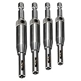 Mohoo 4 Pcs HSS Self Centering Door Hinge Twist Wood Drill Bits 5/64''7/64''9/64''11/64''
