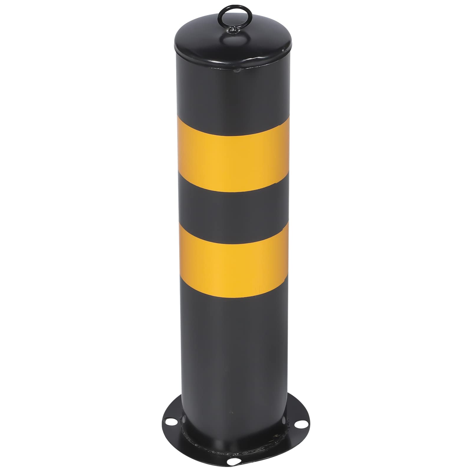 ULTECHNOVO Safety Bollard Post Stainless Steel Parking Barrier Driveway Security Post Warning Column Road Barricade Yellow Bollards for Garage Parking Lot