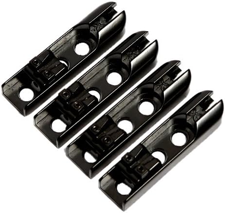 Kmise Single String Guitar Bridge Black For Electric Bass Guitars Parts Replacement 4pcs