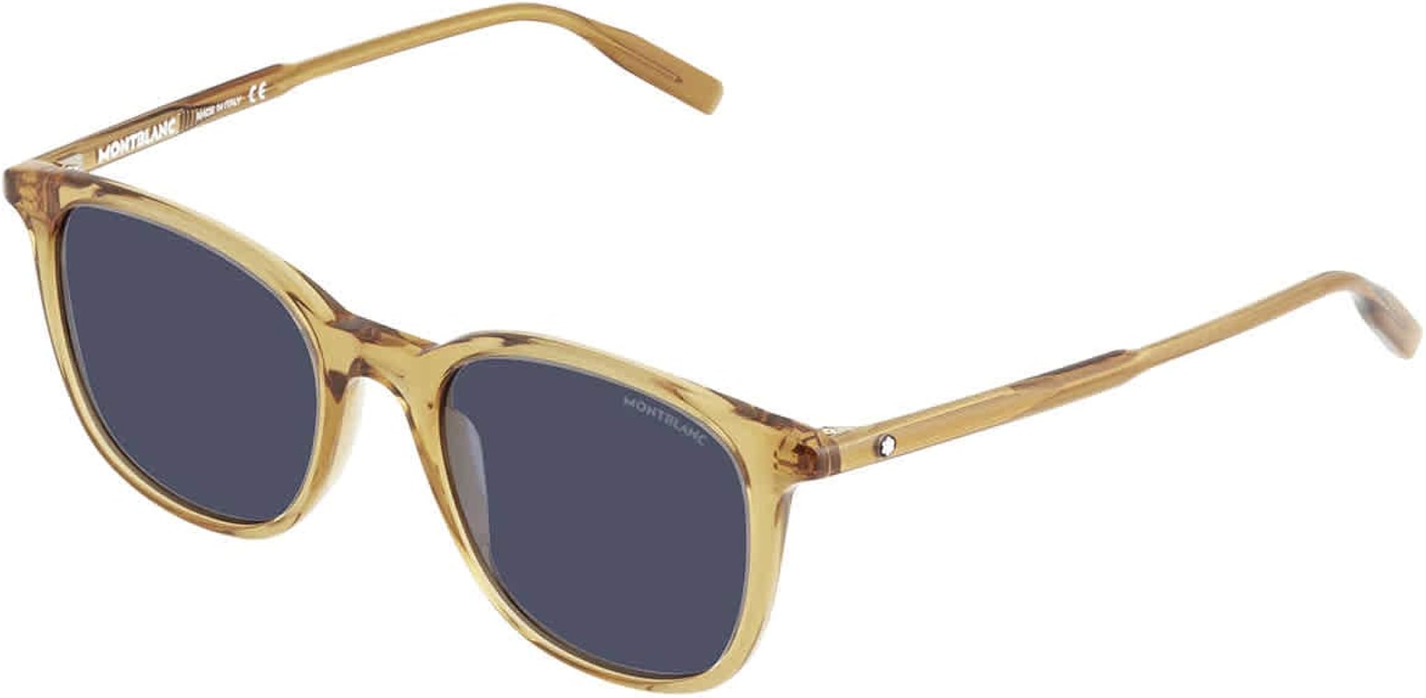 Mont Blanc Mb0006s Yellow Blue 52 150 Men Sunglasses At Amazon Men S Clothing Store