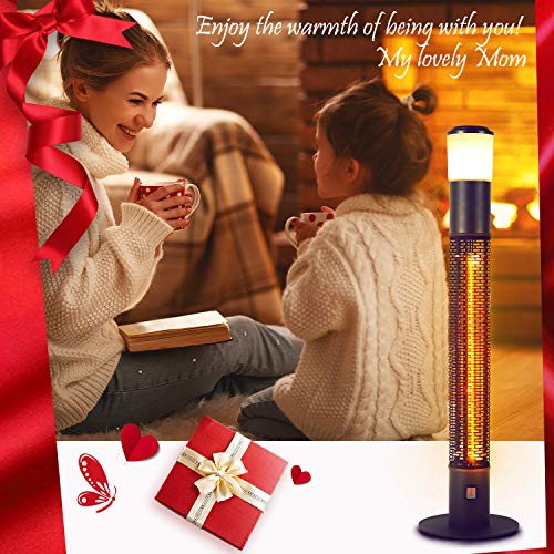 Star Patio Outdoor Freestanding Electric Patio Heater with Bluetooth Speaker, LED Light, Column Outdoor Heater Suitable as a Balcony Heater, Verandah Heater, BBQ Party Heater