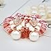 Kemstone Rose Gold/Silver Plated Flower Pearl Earrings Stud/Clip On for Women