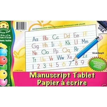 Amazon.com : Primary School Writing Tablet and Pencil Set : Office Products