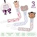 SmartInfant Monkey, Giraffe, and Elephant Design Pacifier Clip, 3-Pack