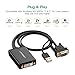 UGREEN VGA to DVI-D 24+1 Male to Female Adapter Cable Supports 1080P Full HD with 1.5ft USB Power Cord for Computer, PC, Laptop, HDTV, Projector, DVD Graphics Card and More VGA DVI Enabled Devices