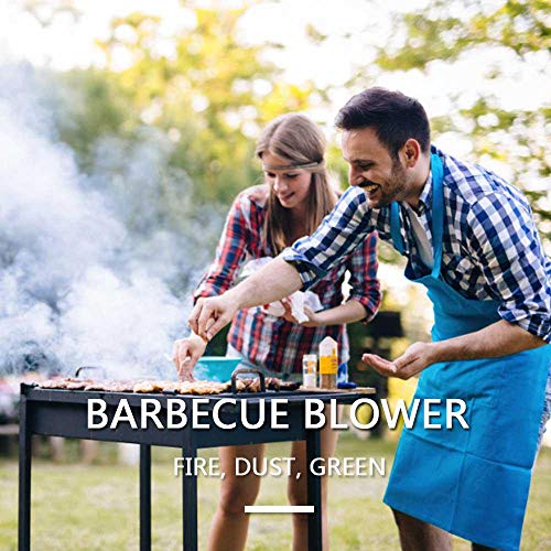 Umiwe Fireplace Bellows Fire Bellows Brown Dense Wood Material Air Blower Fire Bellow Cast Nozzle for Outdoor Camping BBQ Grill Chimney